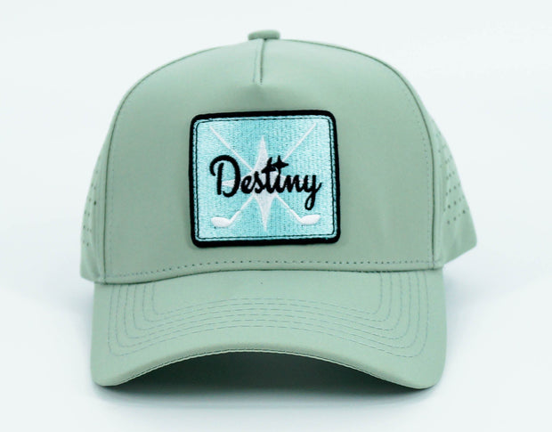 Boxed Script Hat - Green