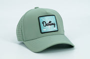 Boxed Script Hat - Green