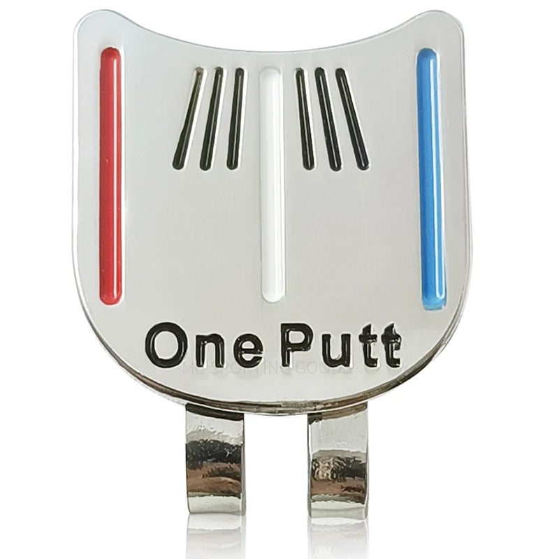 OnePutt - Magnetic Golf Ball Marker with Painted Metal Hat Clip