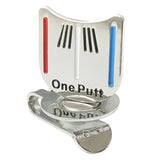 OnePutt - Magnetic Golf Ball Marker with Painted Metal Hat Clip